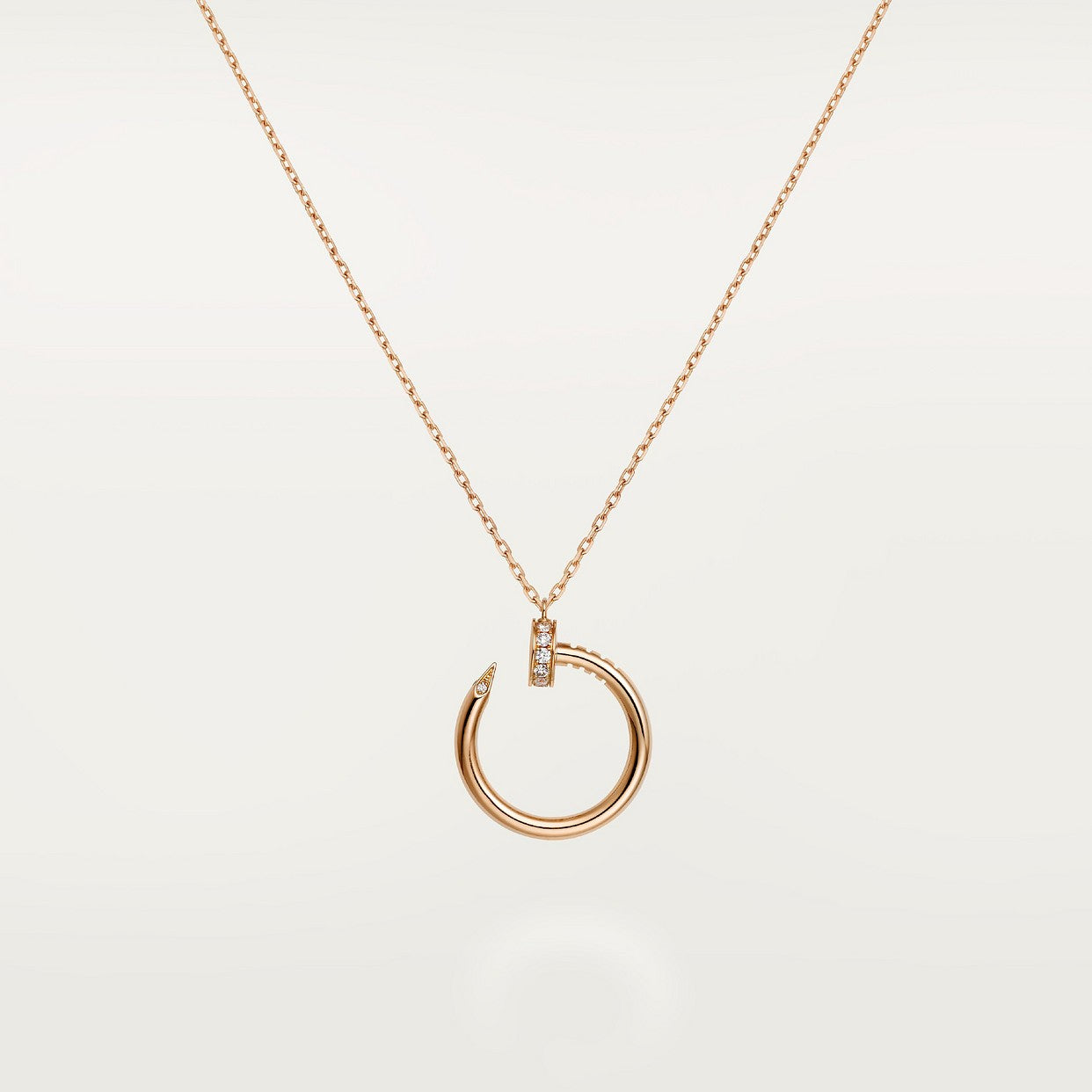 COLLIER CARTIER PENDENTIF JUST UN CLOU DIAMANTS ROSE GOLD