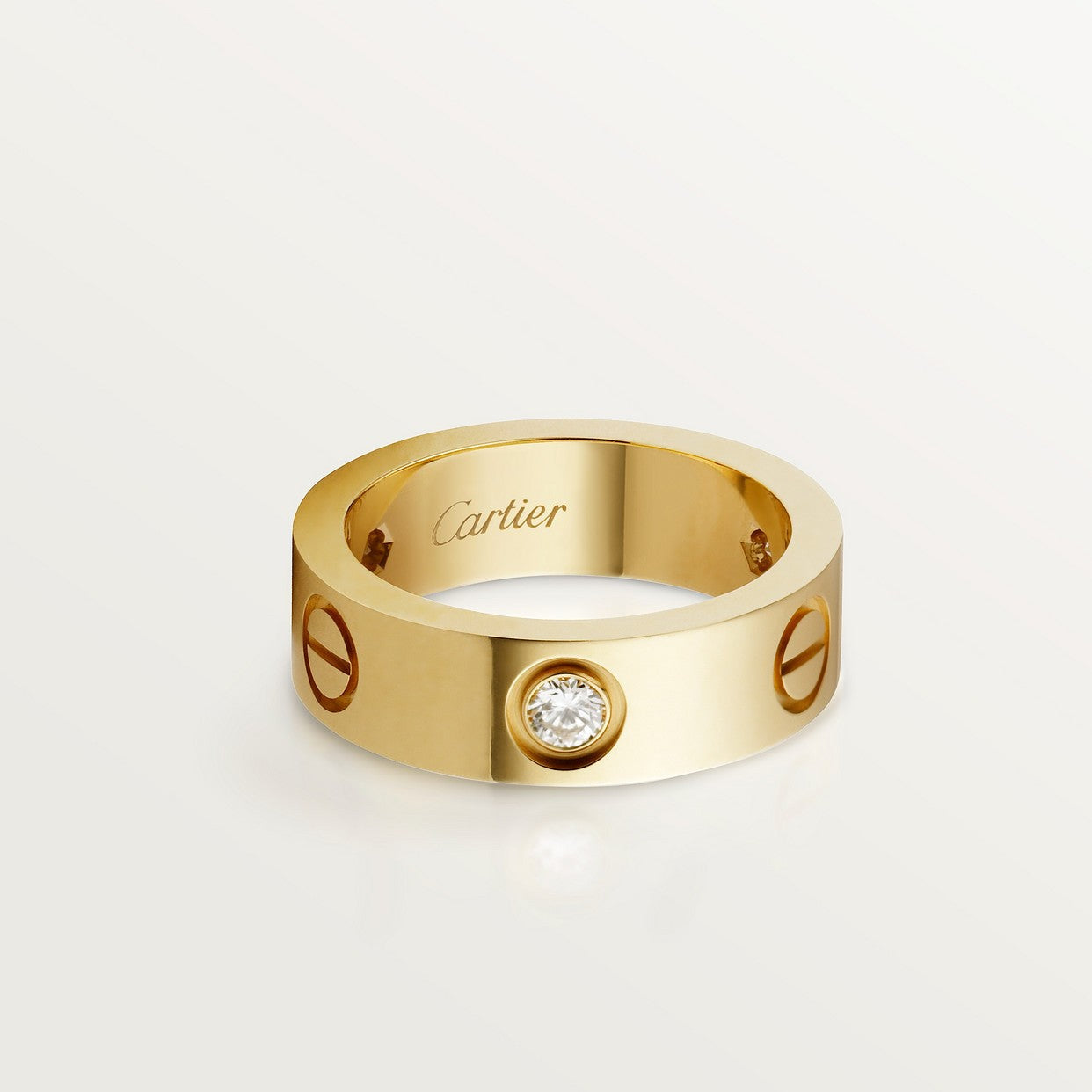 BAGUE CARTIER LOVE MODÈLE CLASSIQUE GOLD 3 DIAMANTS