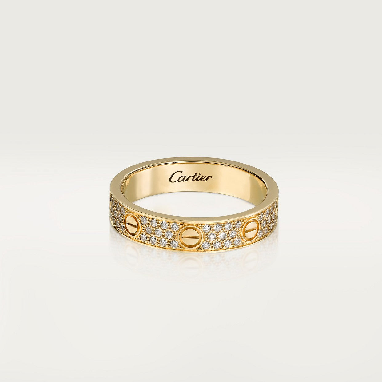 BAGUE CARTIER LOVE PAVÉE GOLD
