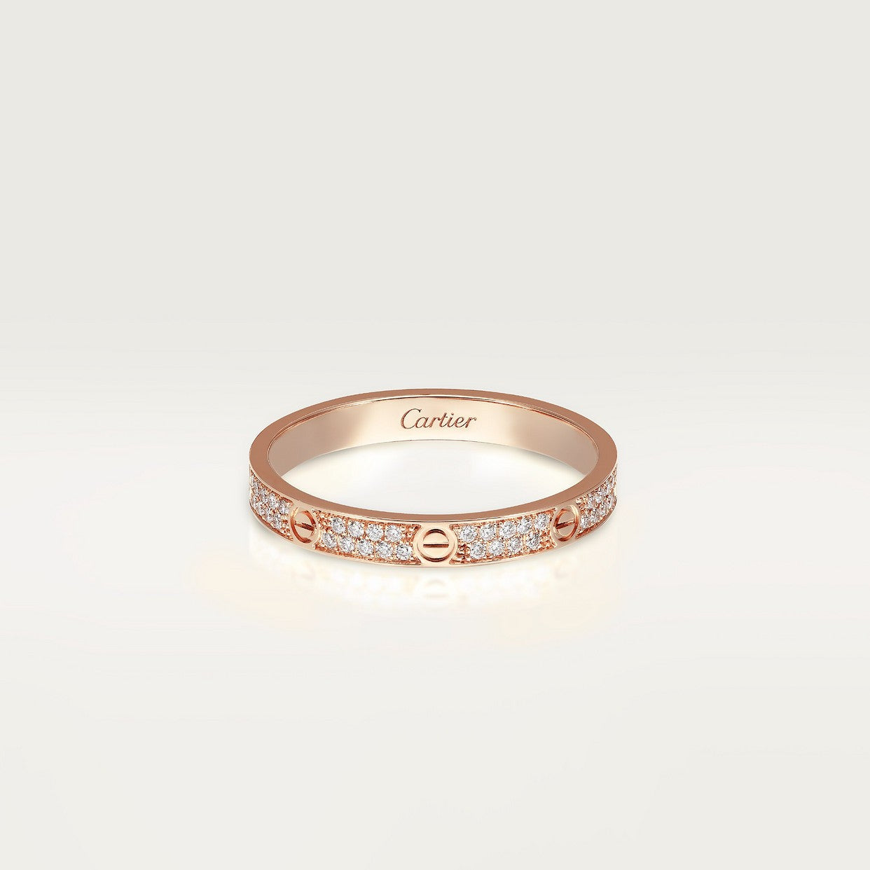BAGUE CARTIER LOVE PETIT MODÈLE PAVÉ ROSE GOLD