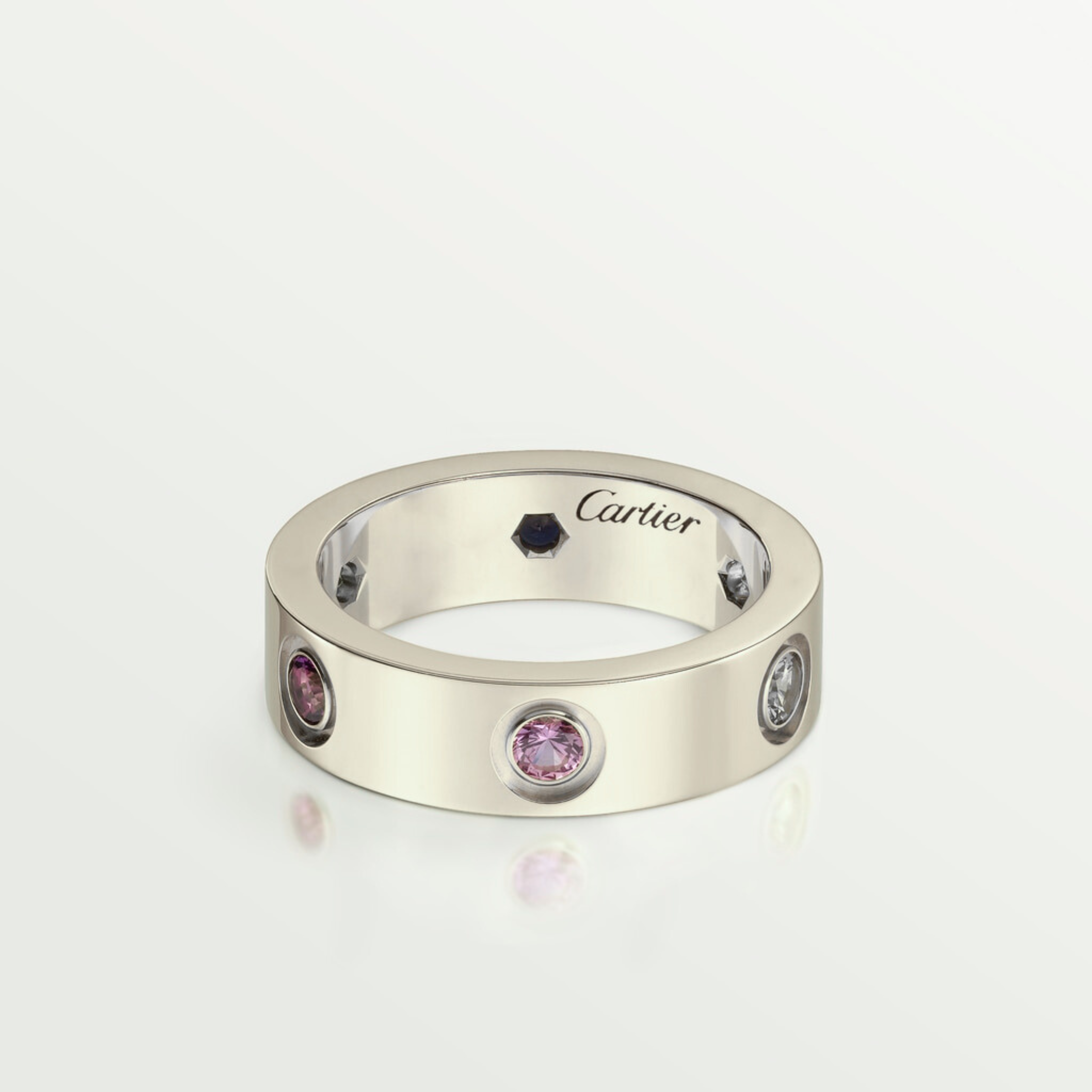 BAGUE CARTIER LOVE DIAMOND COLORS WHITE GOLD