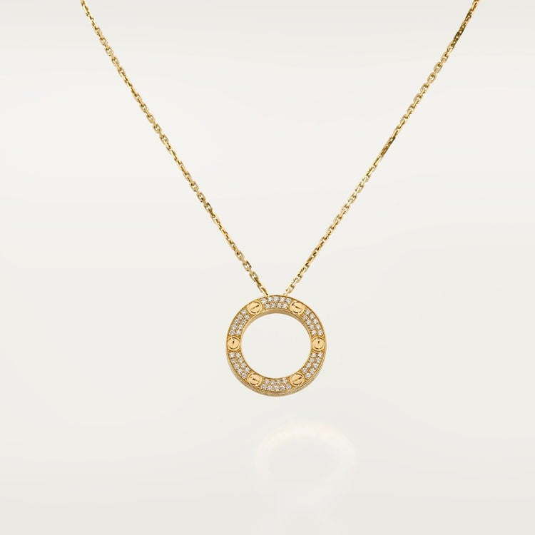 COLLIER CARTIER PENDENTIF LOVE PAVÉ GOLD