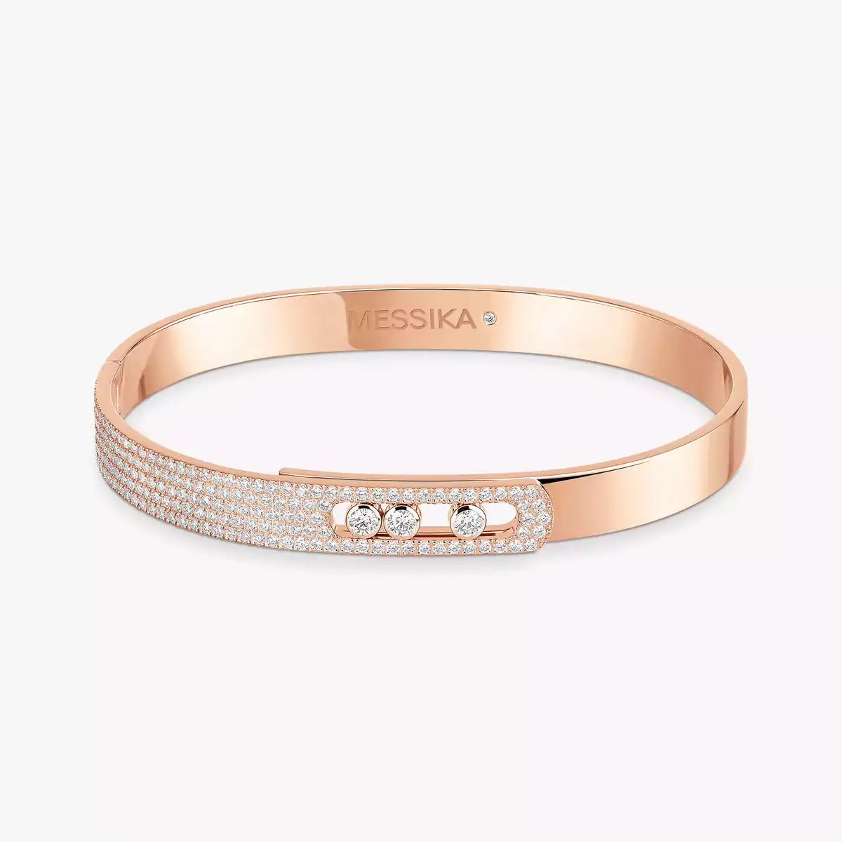 BRACELET MESSIKA BANGLE MOVE NOA SEMI PAVÉ ROSE GOLD