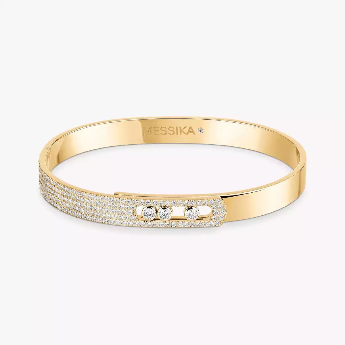 BRACELET MESSIKA BANGLE MOVE NOA SEMI PAVÉ GOLD