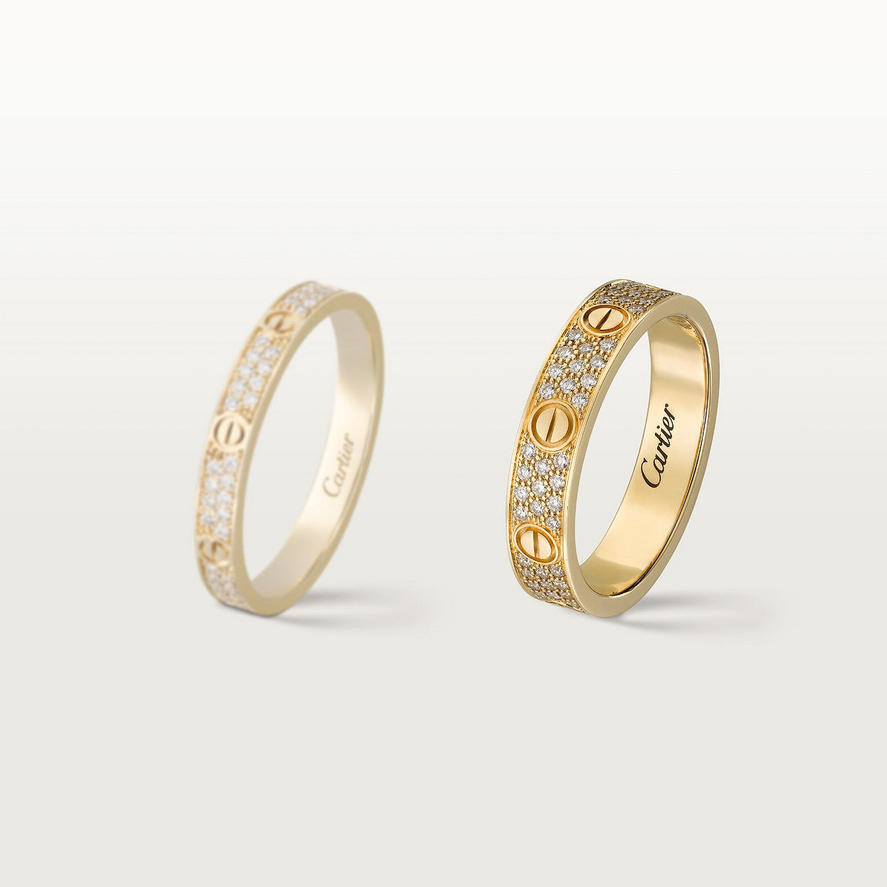 BAGUE CARTIER LOVE PAVÉE GOLD