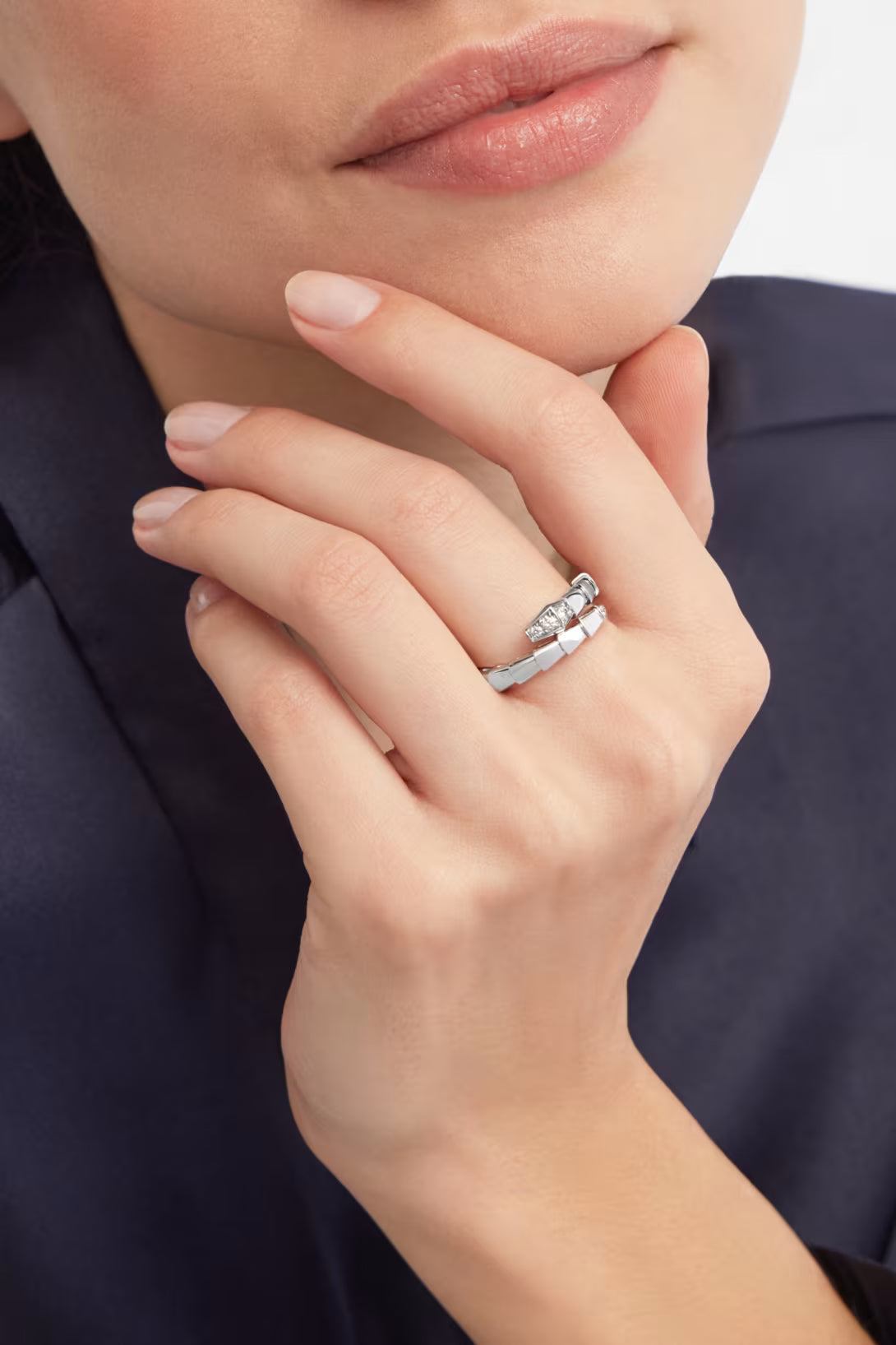 BAGUE SERPENTI VIPER DIAMANTS WHITE GOLD