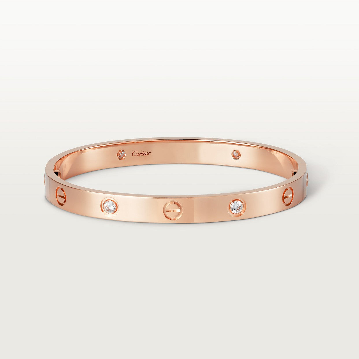 BRACELET CARTIER LOVE ROSE GOLD 4 DIAMONDS