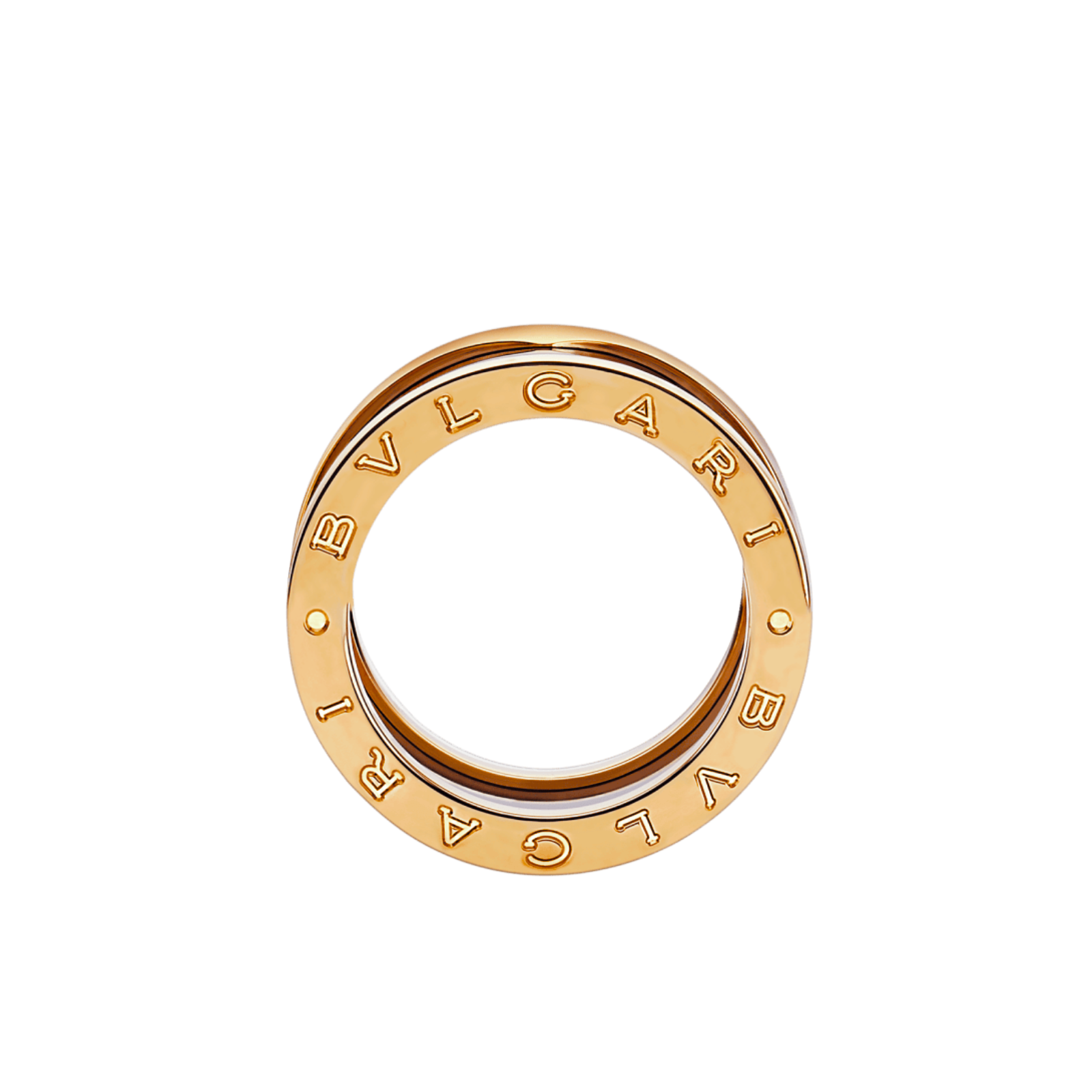 BAGUE BVLGARI B.ZERO1 CERAMIC NOIR GOLD