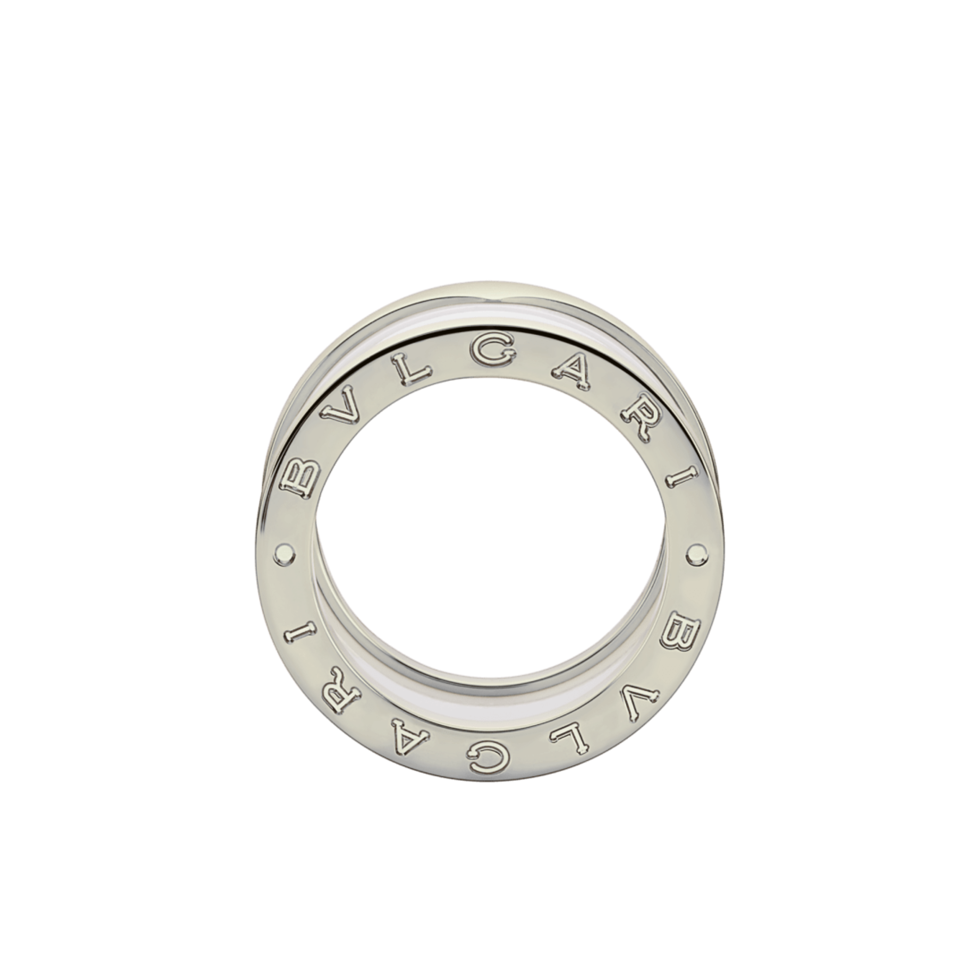 BAGUE BVLGARI B.ZERO1 CERAMIC BLANC WHITE GOLD