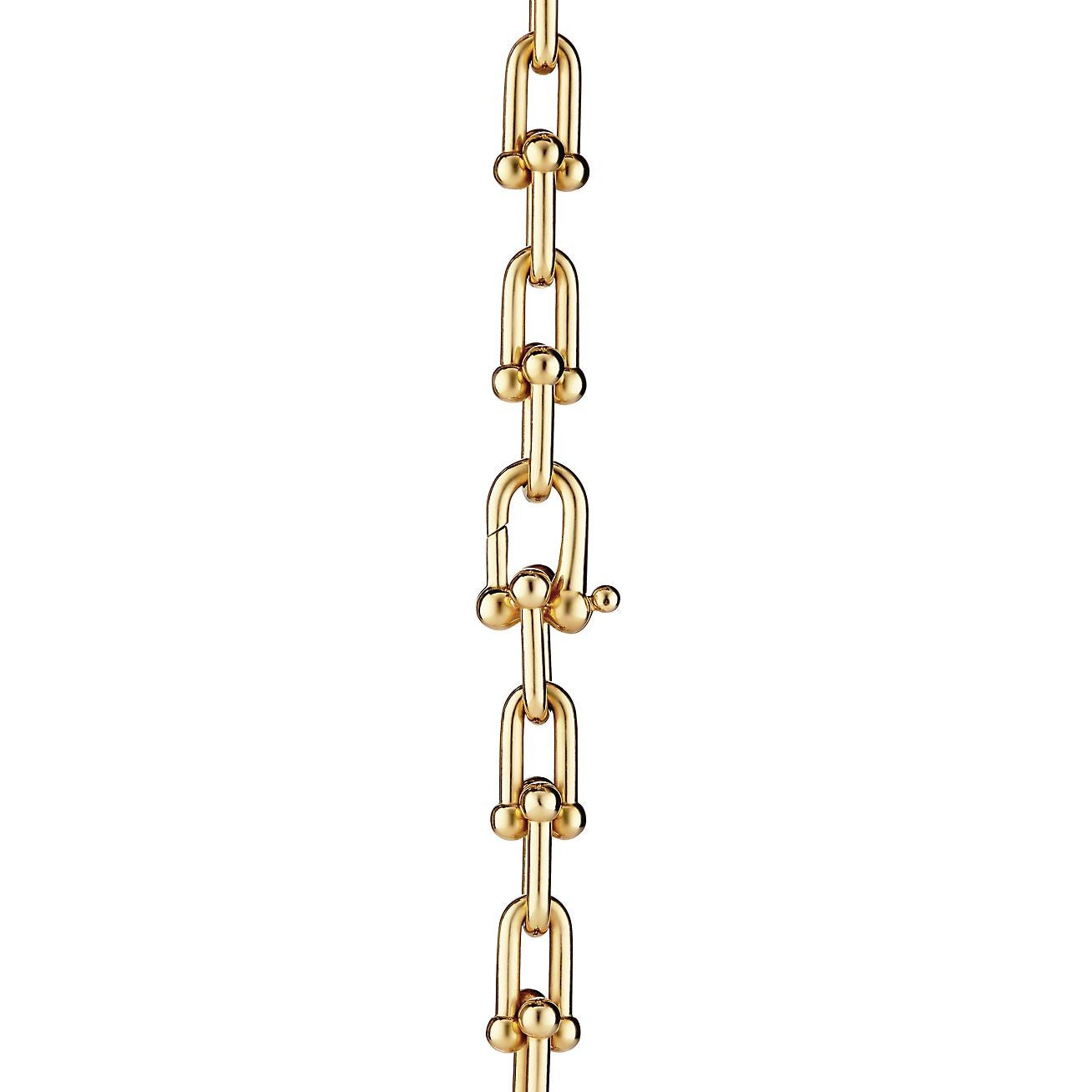 COLLIER TIFFANY & CO GRADUATED LINK NECKLACE GOLD