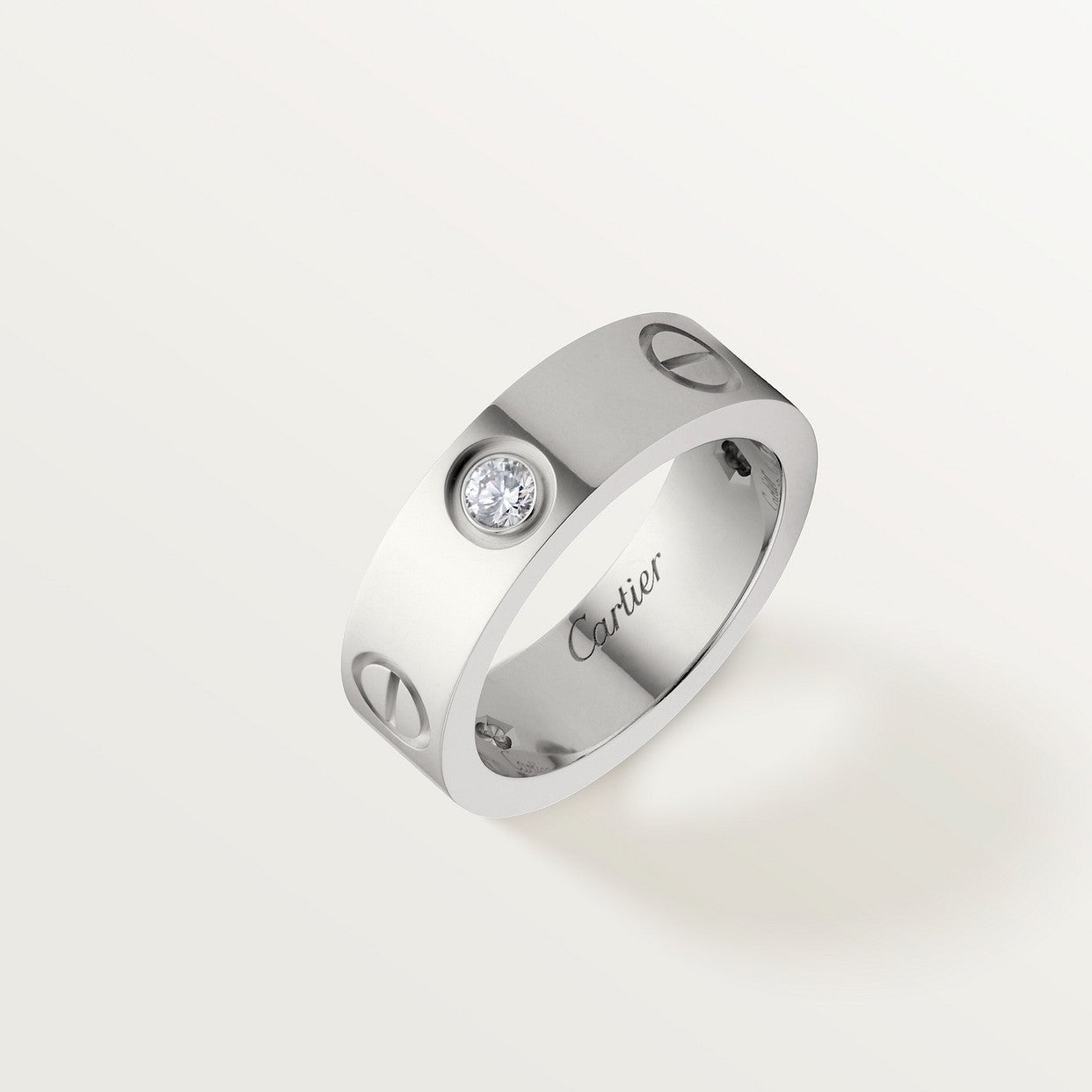 BAGUE CARTIER LOVE MODÈLE CLASSIQUE WHITE GOLD 3 DIAMANTS