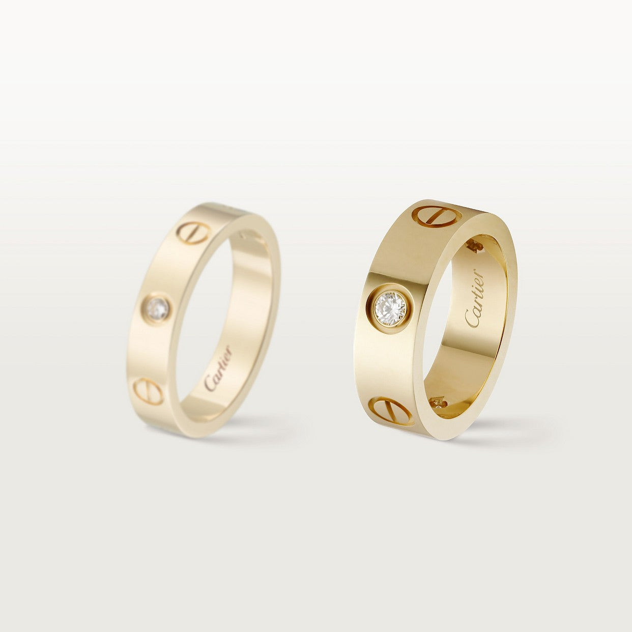 BAGUE CARTIER LOVE MODÈLE CLASSIQUE GOLD 3 DIAMANTS